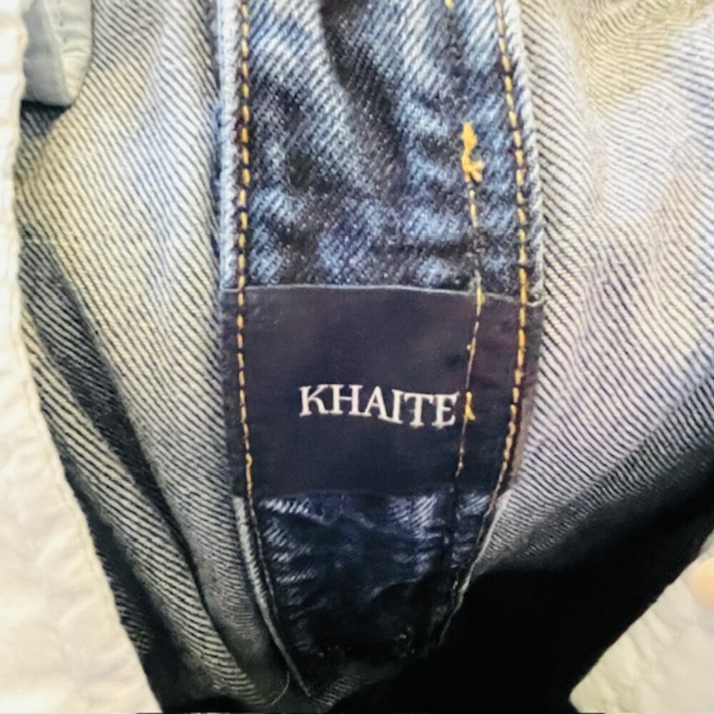 Khaite Daria High Rise Slim Straight Cotton Jeans 31 - Picture 7 of 15